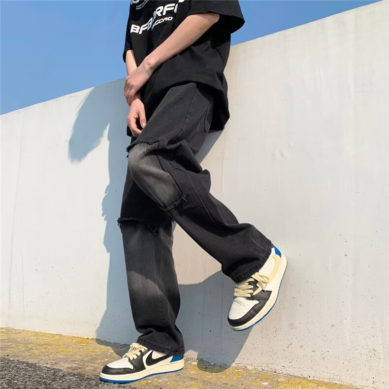 美式牛仔裤男春秋新款休闲直筒裤KM913P40,男装牛仔裤,星座1116-2