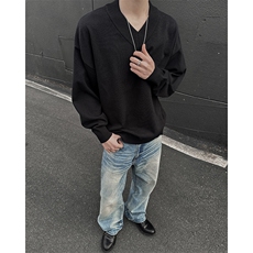 1506A/GM030/50毛衣外套慵懒风盐系叠穿羊毛衫潮，男装针织衫/毛衣，星座1506A