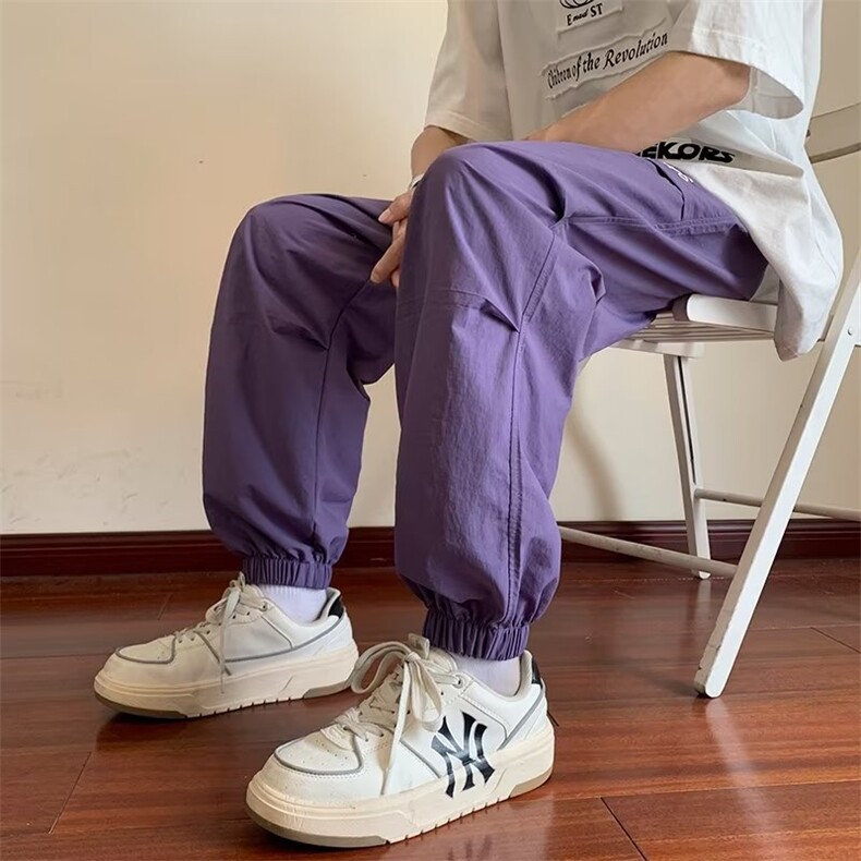 冰丝速干伞兵裤子男夏季宽松束脚裤痞帅潮牌运动休闲裤k8661-p55,男装休闲裤,星座1008