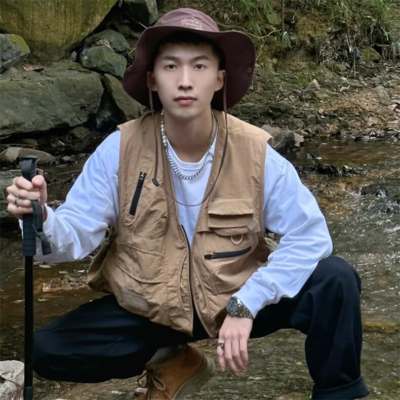 MJ1102p255限328户外男多口袋可拆卸钓鱼马甲,男装背心/马甲,电商A089-1