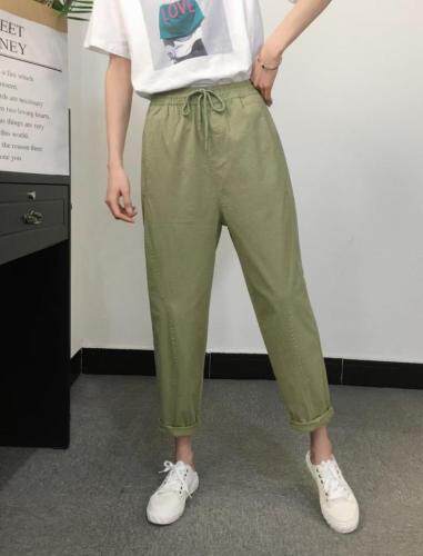 2021新休闲裤黑白绿三色M一XL，女装休闲裤，简 影