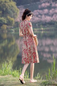 现货新款，改良版旗袍裙,女装汉服/婚纱/旗袍/礼服,金典明美