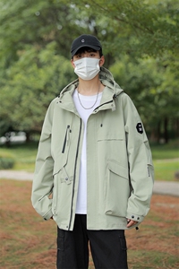 春秋户外冲锋衣男女同款防风防水连帽工装外套登山服夹克2481-P75图片