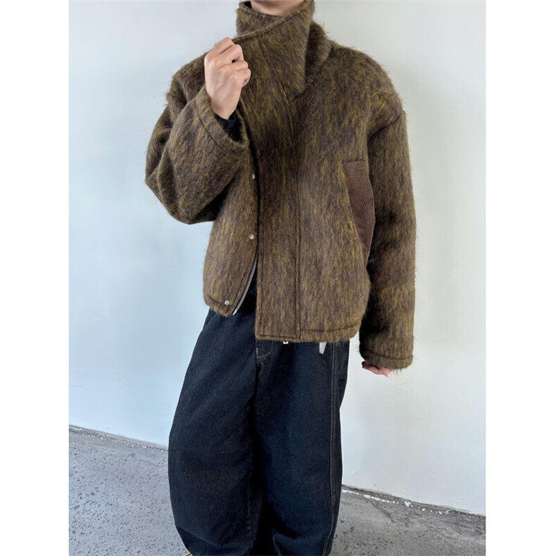 加厚慵懒风开衫外套小众设计感百搭上衣夹克，男装夹克，星座716-4