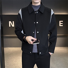 秋冬季新款呢料加厚毛呢外套呢子夹克男2558-P140，男装夹克，电商B321-1