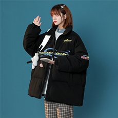 中性风22冬季新品设计感潮流印花保暖厚款立领棉衣MY7024P85控118，男装棉衣，A247A