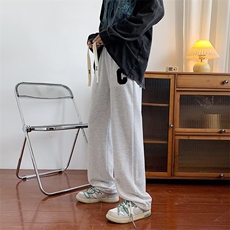 美式高街裤子男秋季卫裤ins潮牌抽绳宽松直筒运动休闲裤NB33-P30，男装休闲裤，星座1008-1