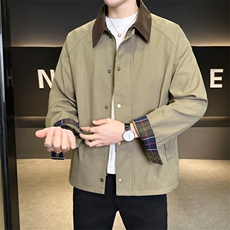 翻领夹克男春季简约宽松潮流百搭上衣服JK268-P78，男装夹克，星座308B-2