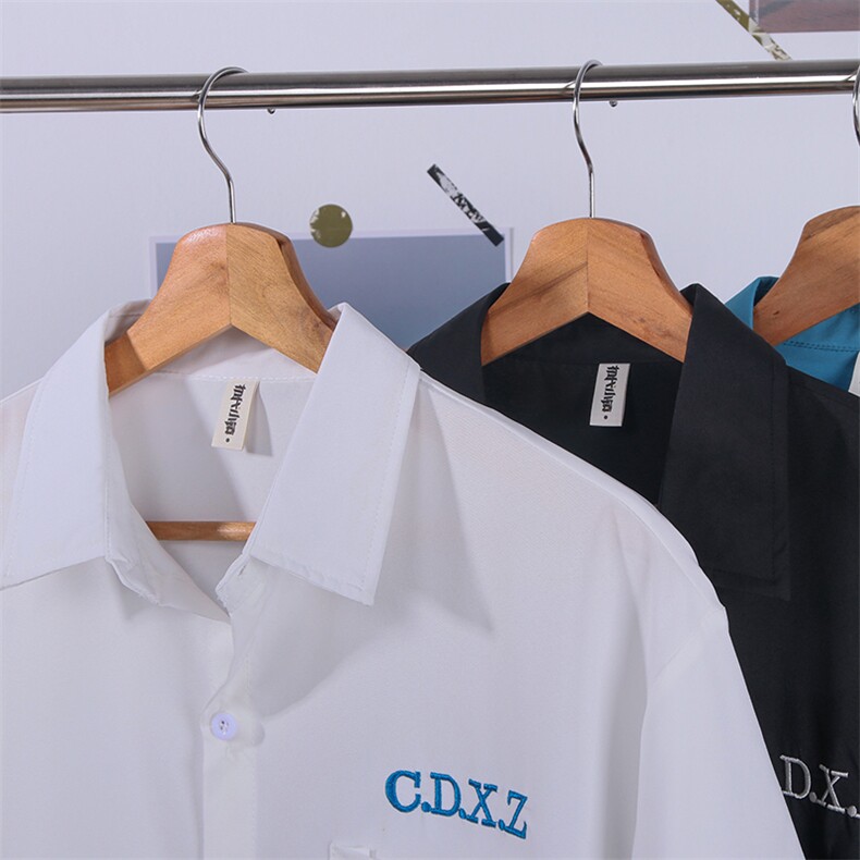 夏季短袖衬衫男宽松港风韩版百搭ins潮流半袖衬衣外套W957-P35,男装衬衫,星座512-2
