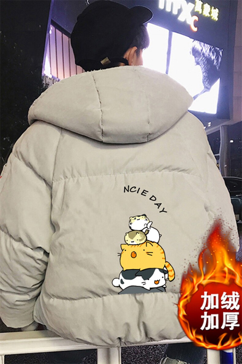 MY16090-P100加厚加绒连帽衣男大码服男面包服男,男装棉衣,电商A040A