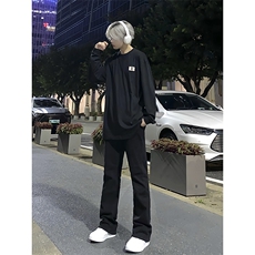 B221美式ins高街暗黑小众修身弹力休闲牛仔裤LK23010-P60控78，男装牛仔裤，电商B221