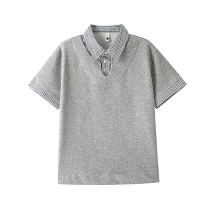 YK86087-P32 53.4%棉46.6%聚酯纤维polo衫男款短袖短宽衬衣潮图片