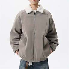 现货冬季美拉德毛领雾面PU皮棉服加绒加厚保暖百搭设计款情侣棉衣，男装棉衣，电商A443