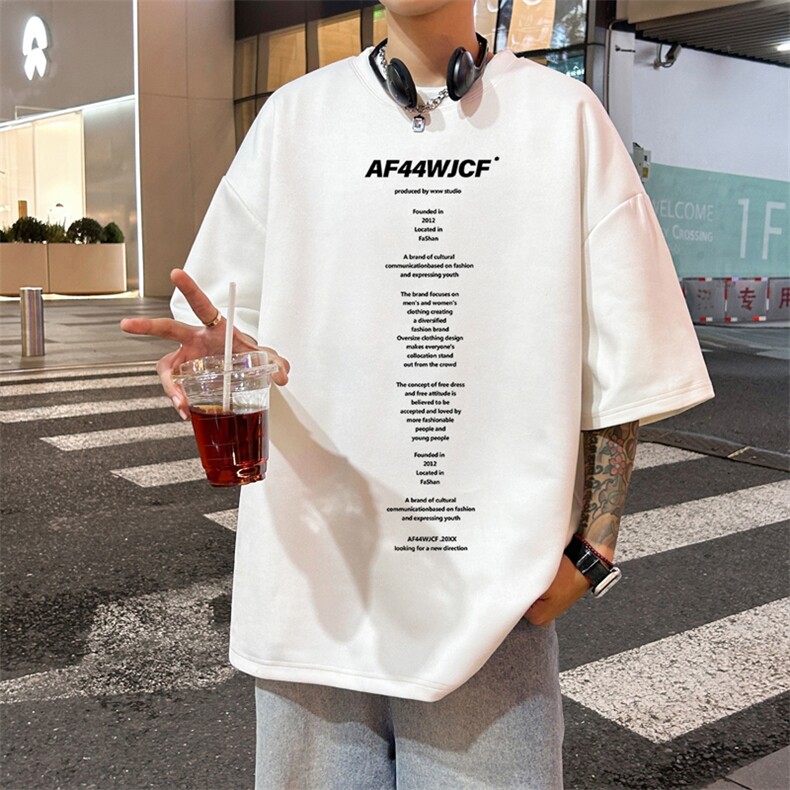 量大优供视频重磅麂皮绒短袖T恤男JPDX221-特P19,男装T恤,电商B367