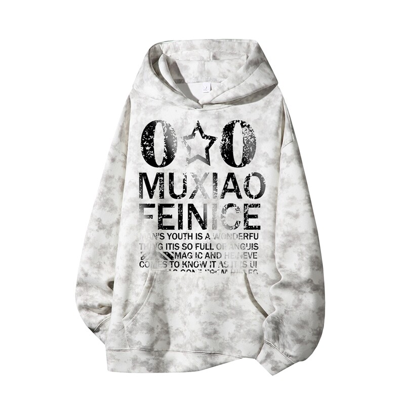 得物供货、重磅420克现货麂皮绒扎染卫衣HD019-1-WL25132ZR-P45,男装卫衣,电商019-1