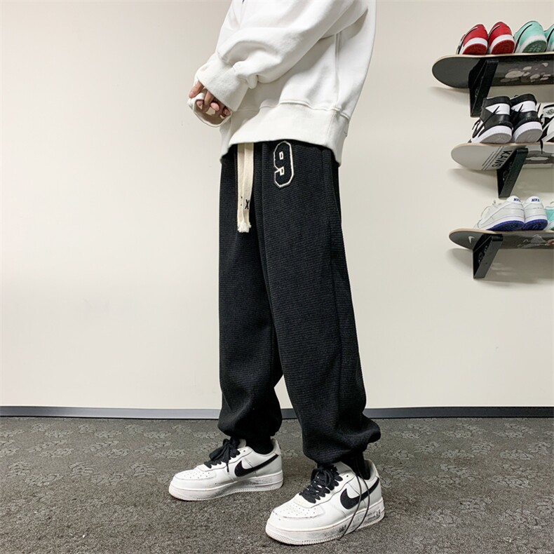 直播品质华夫格宽松休闲裤裤脚可收可放C551*P50加绒55控68，男装休闲裤，星座227-2