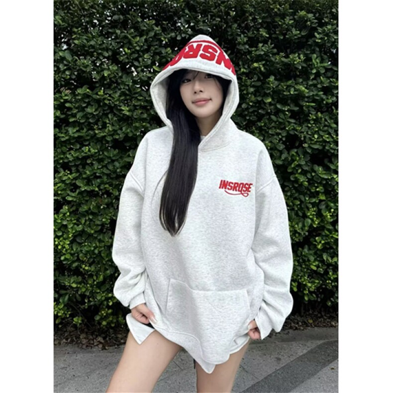 刺绣连帽加绒卫衣男秋冬美式情侣装宽松套头帽衫上衣WY239,男装卫衣,星座1116A（原606A-3）