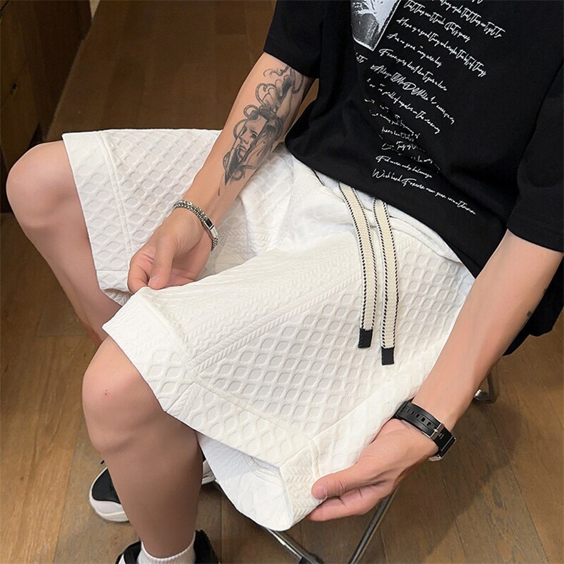 酒店-提花面料短裤美式潮牌夏季工装大码五分裤DK817P27,男装牛仔裤,星座301B-2（原A443-1）