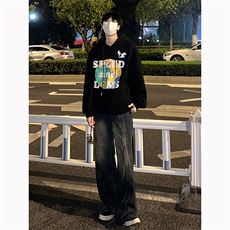 B221美式ins高街加绒加厚牛仔裤LK23134-P65控88加绒P75控98，男装牛仔裤，电商B221