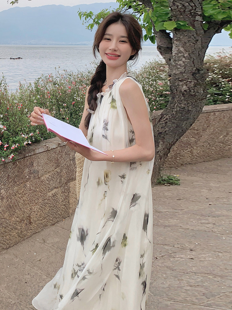 花色连衣裙2893款P110K198,女装连衣裙,诺蝶