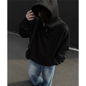 秋冬美式420克重磅忍者半拉链连帽卫衣宽松休闲卫衣外套D396 P78图片