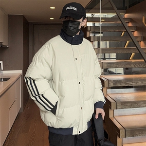 抖音得物二开 可供视频 拼接织带三防加厚羽绒棉衣外套棉服LL6667图片