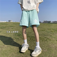 XZ612-K643-P35控49五色/夏季薄款沙滩裤速干裤彩色冰丝短裤，男装牛仔裤，星座612