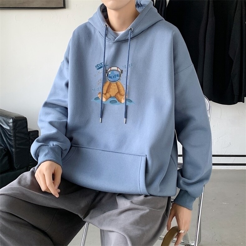 L2473P48延续潮流元素潮趣文字字母印花常规款连帽卫衣男,男装卫衣,星座510A-1