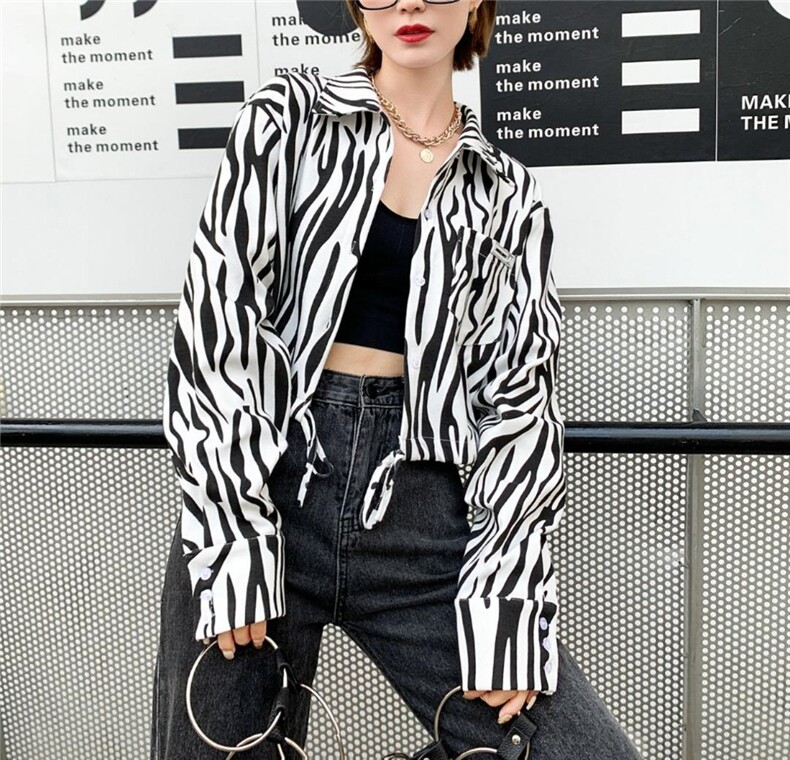 现货早秋新款斑马纹外套，其它，恋钱