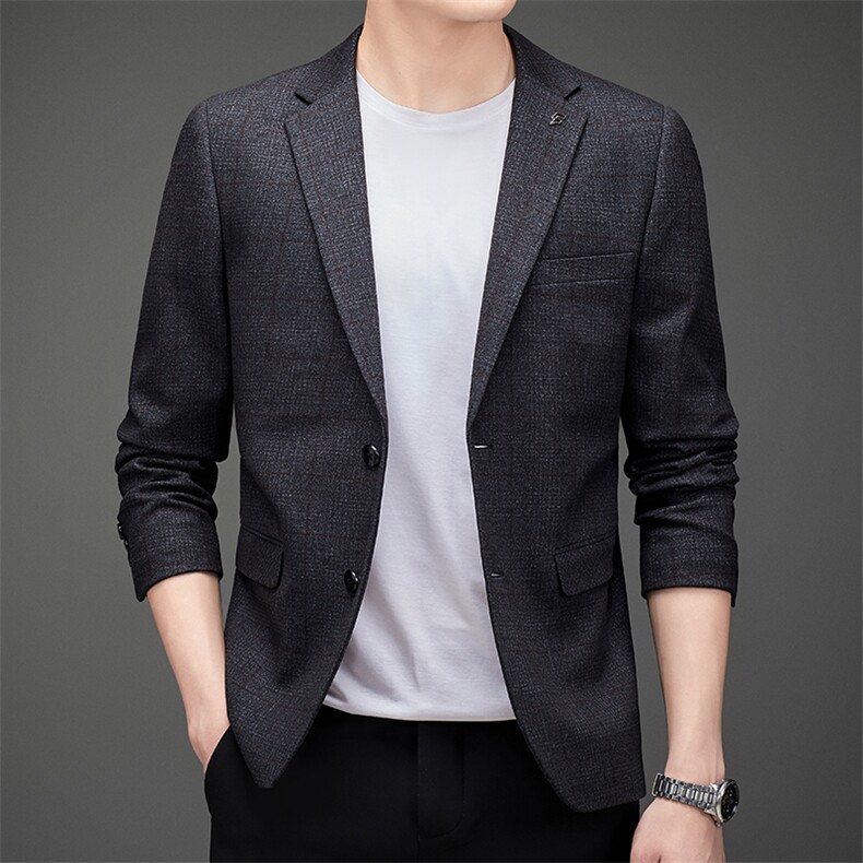 DJ3076钱塘2020-3中年男士商务休闲简约时尚百搭西服外套P152,男装西服,钱塘207-3