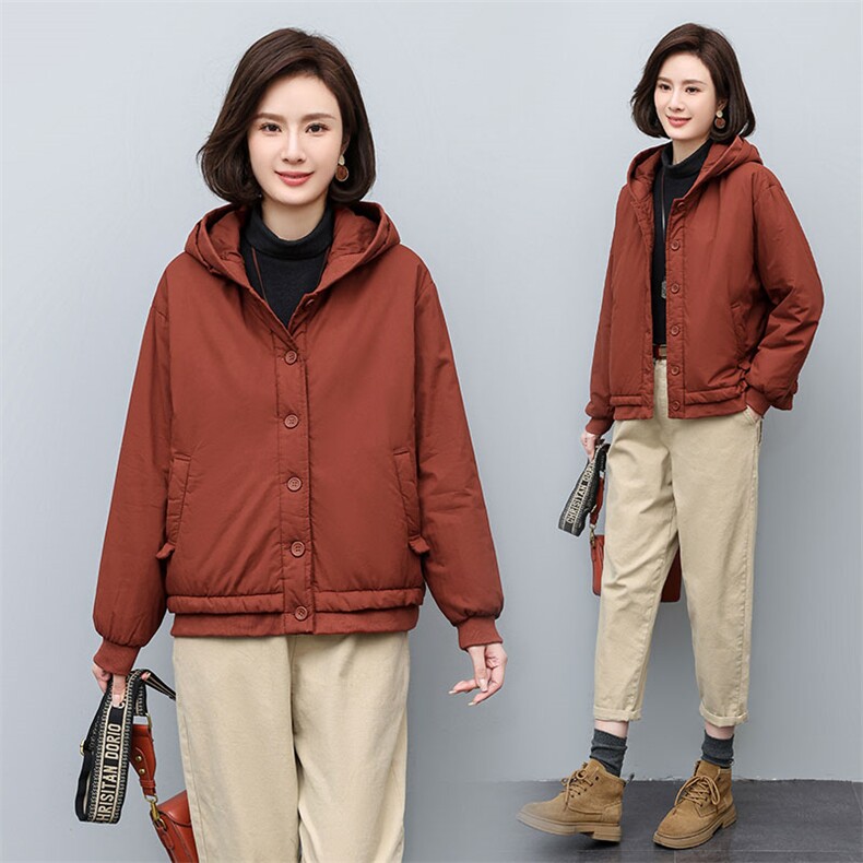连帽时尚轻便夹棉加厚保暖棉衣舒适棉服,女装棉衣/棉服,3200格调