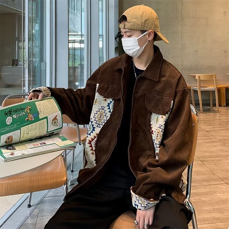 秋季青春流行男夹克文艺潮灯芯绒外套YT84P63,男装夹克,星座1116-2