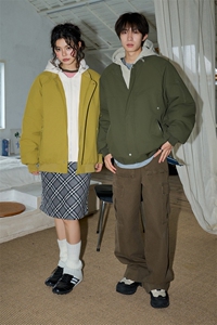 !潮流冬季连帽拉链加绒加厚棉衣情侣撞色棉服外套 MY5567-P78图片