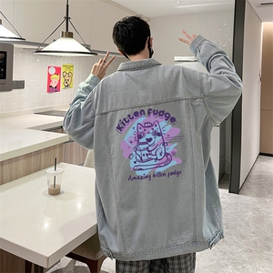 牛仔夹克男大码牛仔外套男茄克 NJ77317-P60加绒款-P75图片