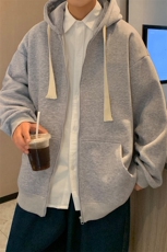 703-WH175-P65冬季粗帽带加绒卫衣外套，女装短外套，星座703