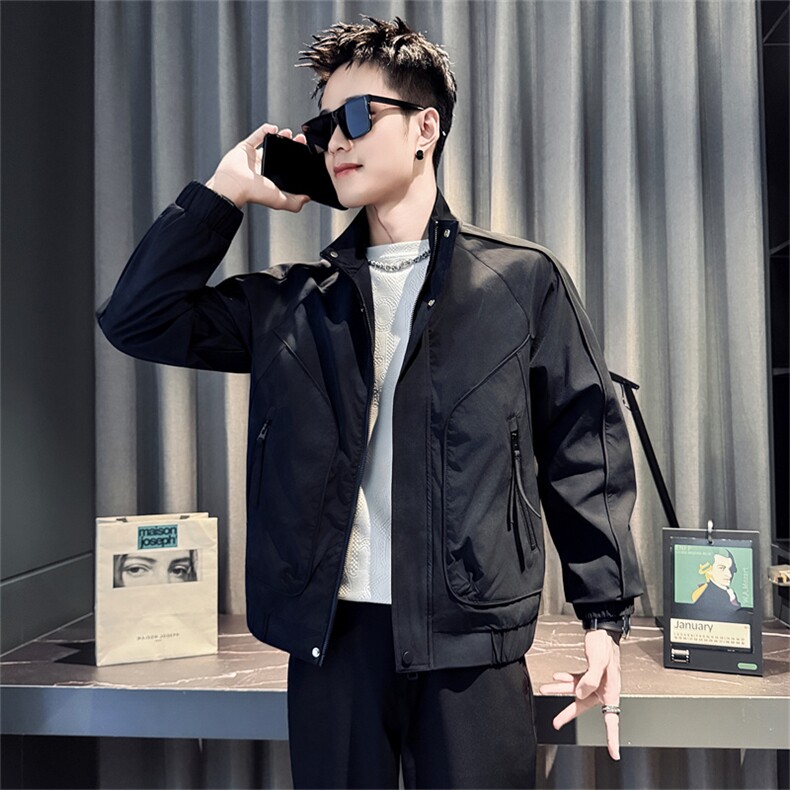 J8609-P98控138男潮牌扎染复古外套潮流立领男装衣服2025新款春秋,男装夹克,星座102A（原电商D309-1）