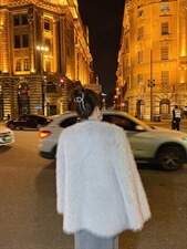 高档仿皮草外套毛毛外套，女装皮草，M.W 嫚维