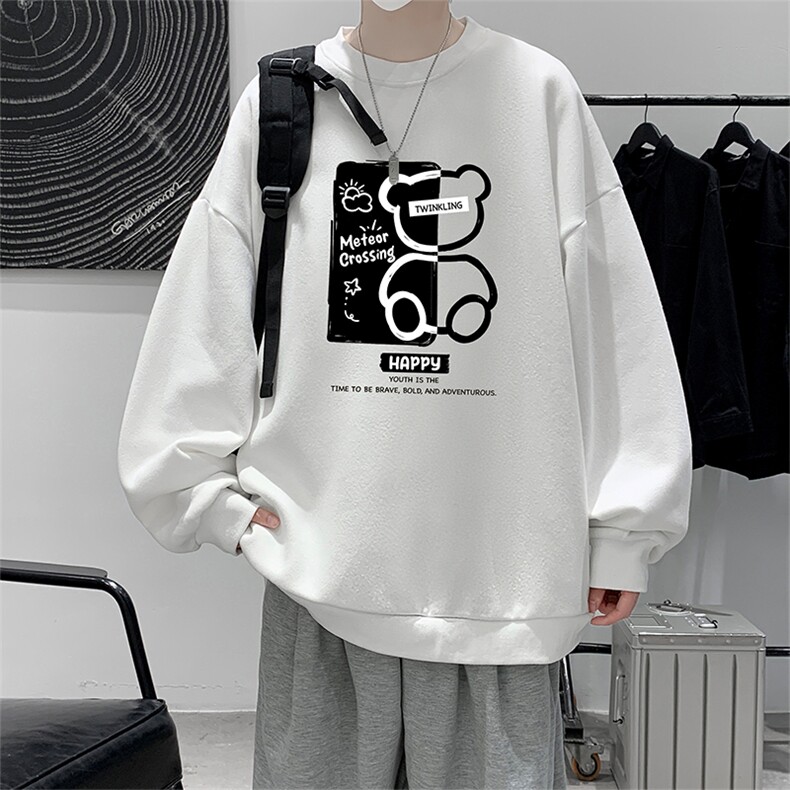 春季圆领卫衣男大码韩版宽松长袖外套S6352-P28，男装卫衣，电商A040