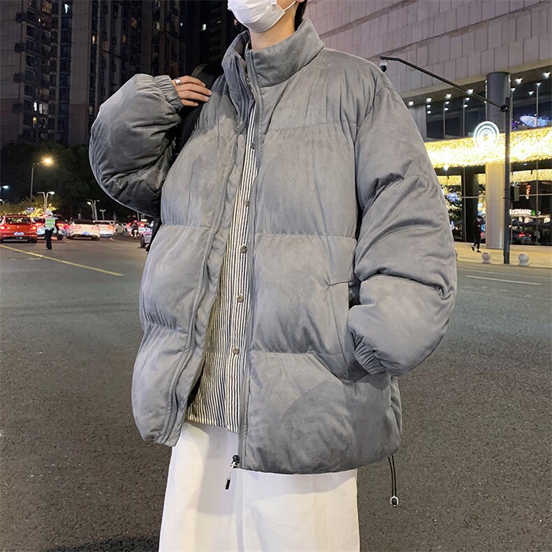 F584P90秋冬季高级棉服男生立领宽松大码棉衣港风复古袄子,男装棉衣,星座512-6