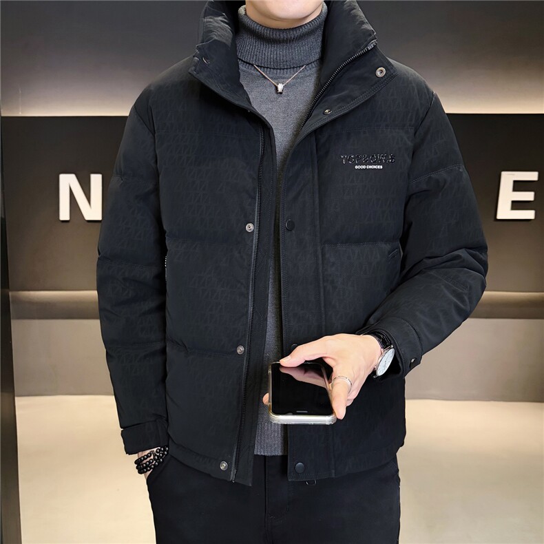 2501-M-3XL-P205标50绒店主风冬季休闲满印立领翻领羽绒服男,男装羽绒服,电商B255