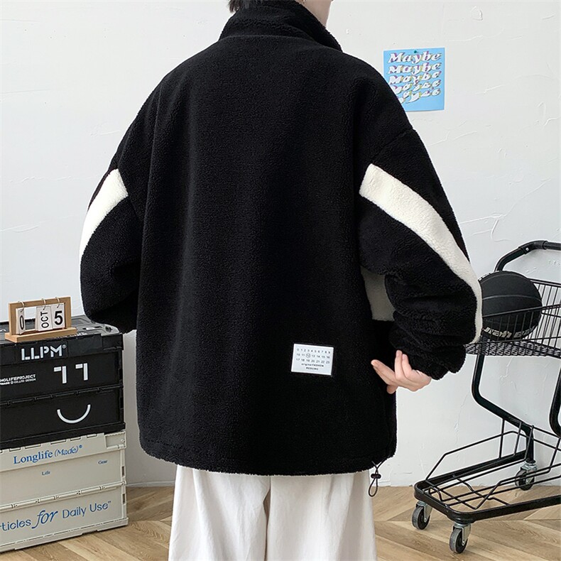 冬款加绒加厚棉衣外套港风潮羊羔绒休闲棉服男士8146-P115控价158,男装棉衣,电商A441-1