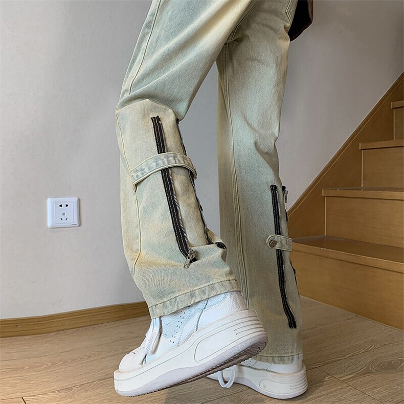 2026春季新款内景大码美式复古微喇牛仔裤M-5XGK23129-特P40，男装牛仔裤，电商A022