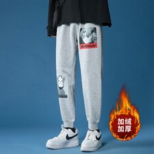 ！秋冬百搭加绒加厚潮流休闲运动裤港风卫裤WK333P35加绒P45，男装休闲裤，电商B220