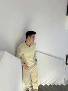 程南同款松弛老钱风格调混纺极简polo针织长袖毛衣  1218-P70图片