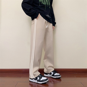2025春季青少年纯棉休闲潮牌条纹运动裤子XZ301b-2-CK627特P35图片