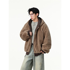 美式仿兔毛两面穿棉衣男冬季情侣保暖外套，MF2258-特P95-控168，男装棉衣，星座603