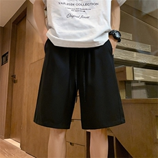 K160/P35夏季新款高品质冰丝垂感西裤短裤男宽松休闲五分裤中裤子，男装牛仔裤，电商基地A050
