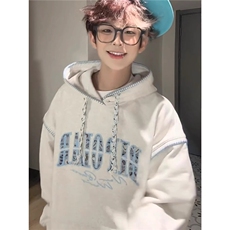 立体刺绣男女款连帽秋冬季宽松潮牌立体刺绣工艺潮牌上衣服-Y325，男装卫衣，星座601-1