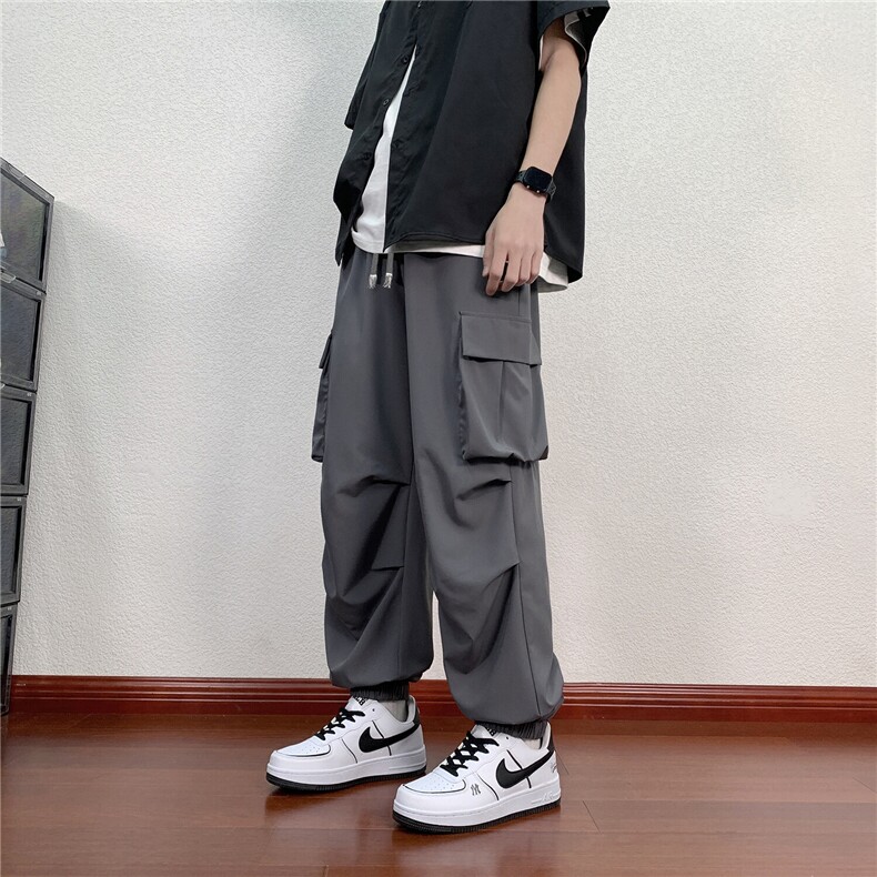 束脚冰丝凉感休闲裤K105模特地板92%聚酯纤维8%氨纶(S-2XL)TP22,男装休闲裤,电商A088