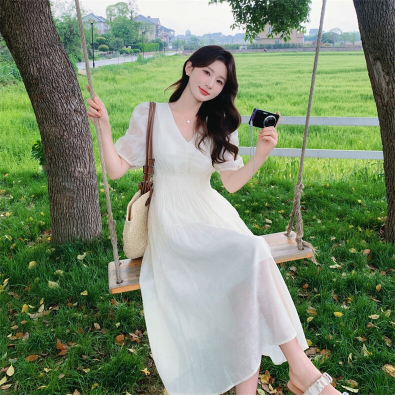 【现货】主推款天丝印花短袖连衣裙,女装连衣裙,韩秀